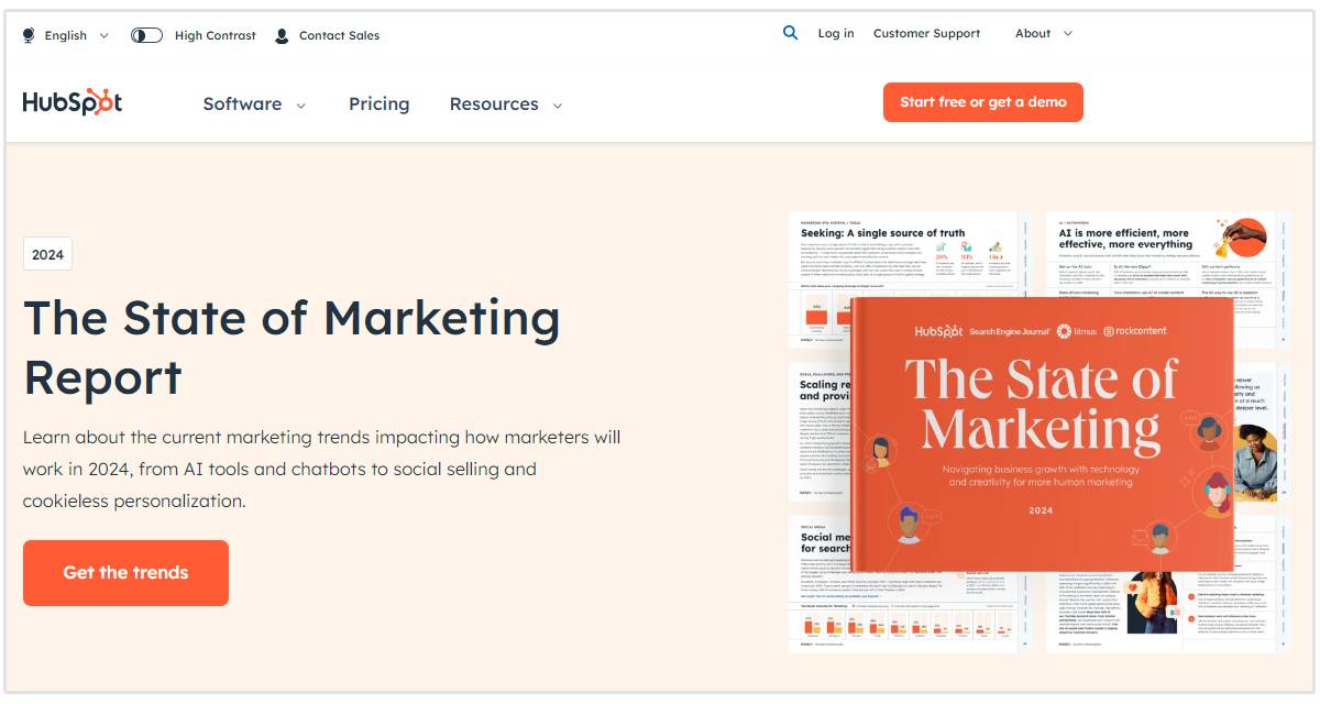 estado del marketing de HubSpot